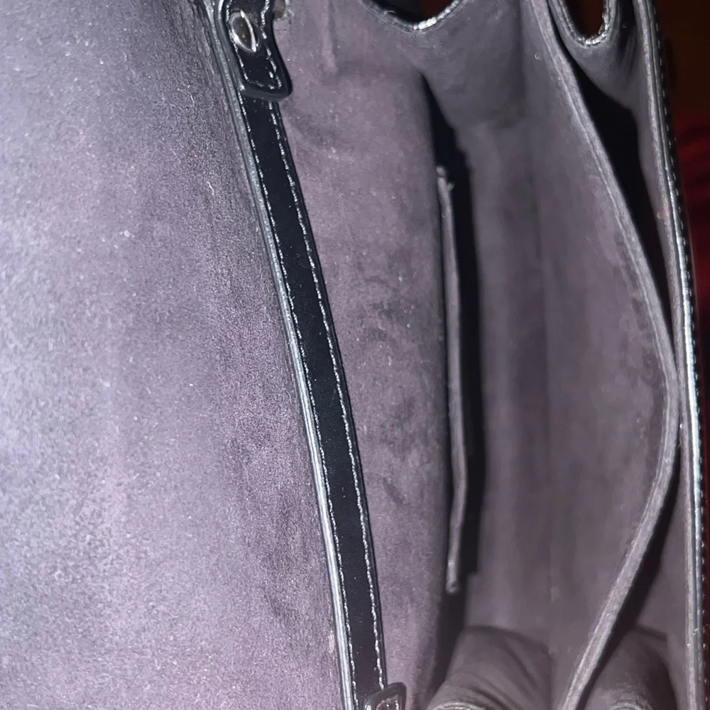 Fendi Kan l Small Bag. Black Leather with silver and leather crossbody strap. - Picture 13 of 16